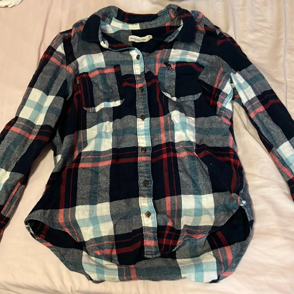 Abercrombie Red White & Blue Flannel